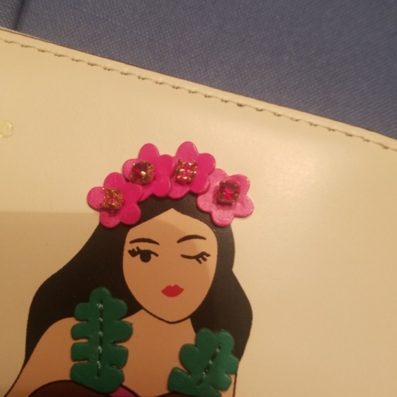 Kate Spade Hula Girl Wallet nwt note as is - Picture 7 of 7